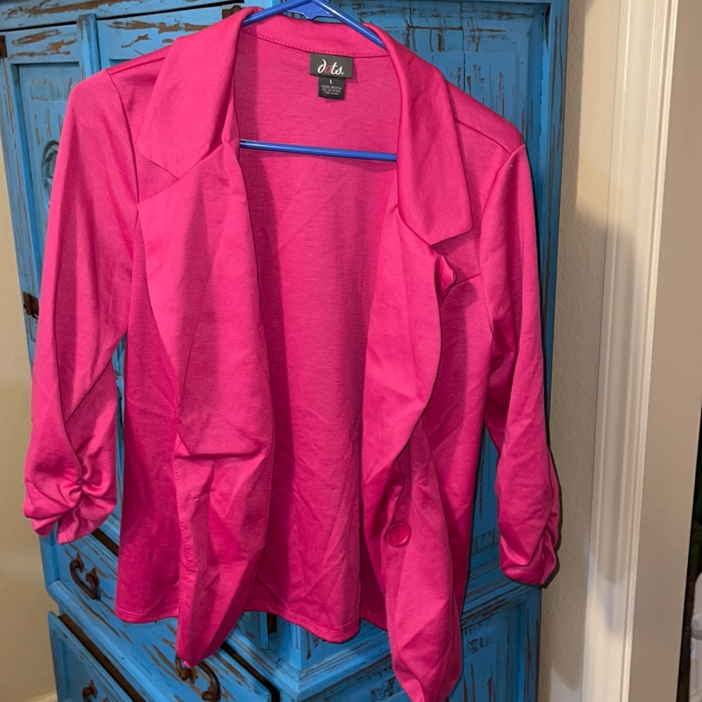 Bright pink Dots brand soft blazer